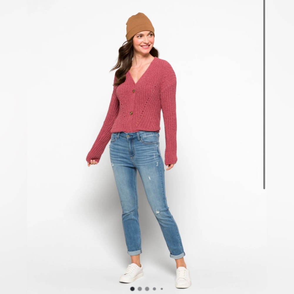 Kenova Mid Rise Cropped Roll Cuff Skinny Jean